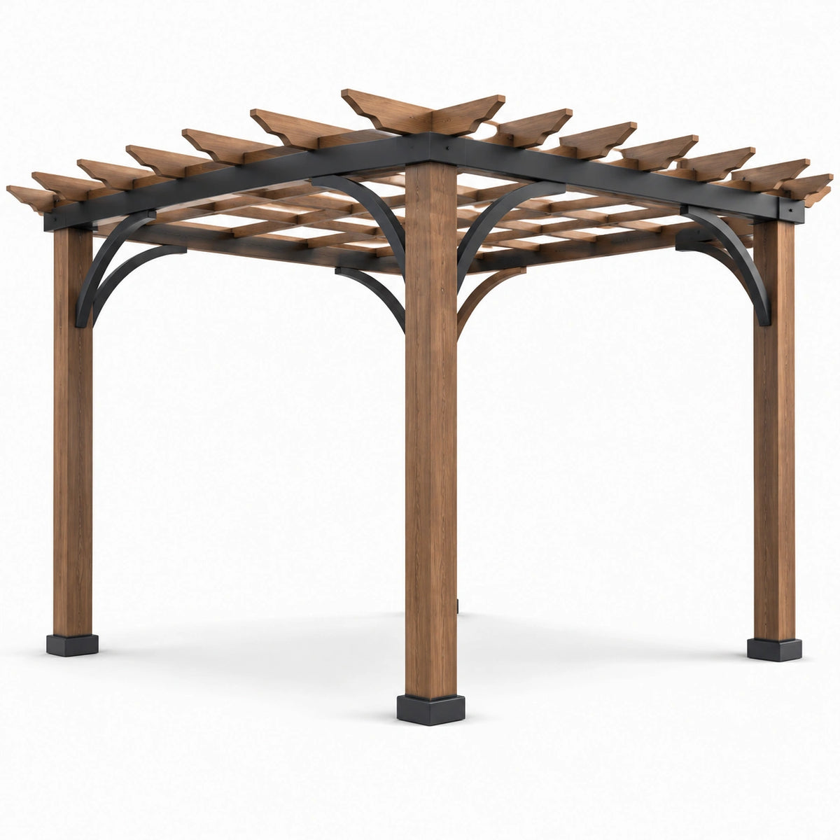 Pérgola de Madera y Acero para Exterior 3x3m