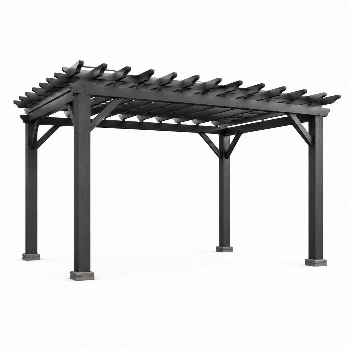 Pérgola de Madera Negra 300x400 cm