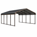 Cochera de aluminio y policarbonato negro 600x300x240 cm